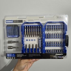 Kobalt  Driving  Bit Set 65-Piece Steel Material Bits